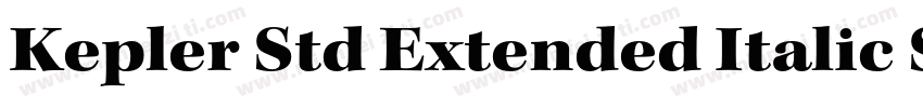 Kepler Std Extended Italic Subhead字体转换